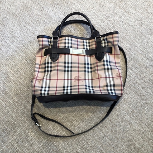 BURBERRY Haymarket Check Medium Golderton Tote - Picture 3 of 16